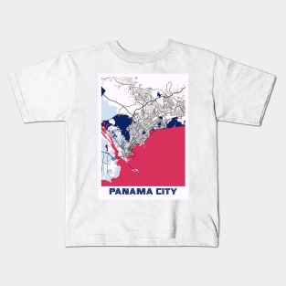 Panama City - Panama MilkTea City Map Kids T-Shirt